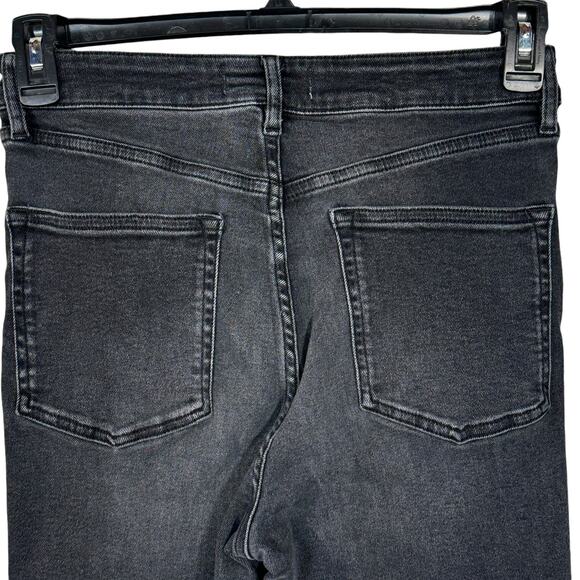 Free People SZ 30 Skinny Jeans Stretch Hi-Rise Frayed Hem We the Free Black Wash - Picture 5 of 11